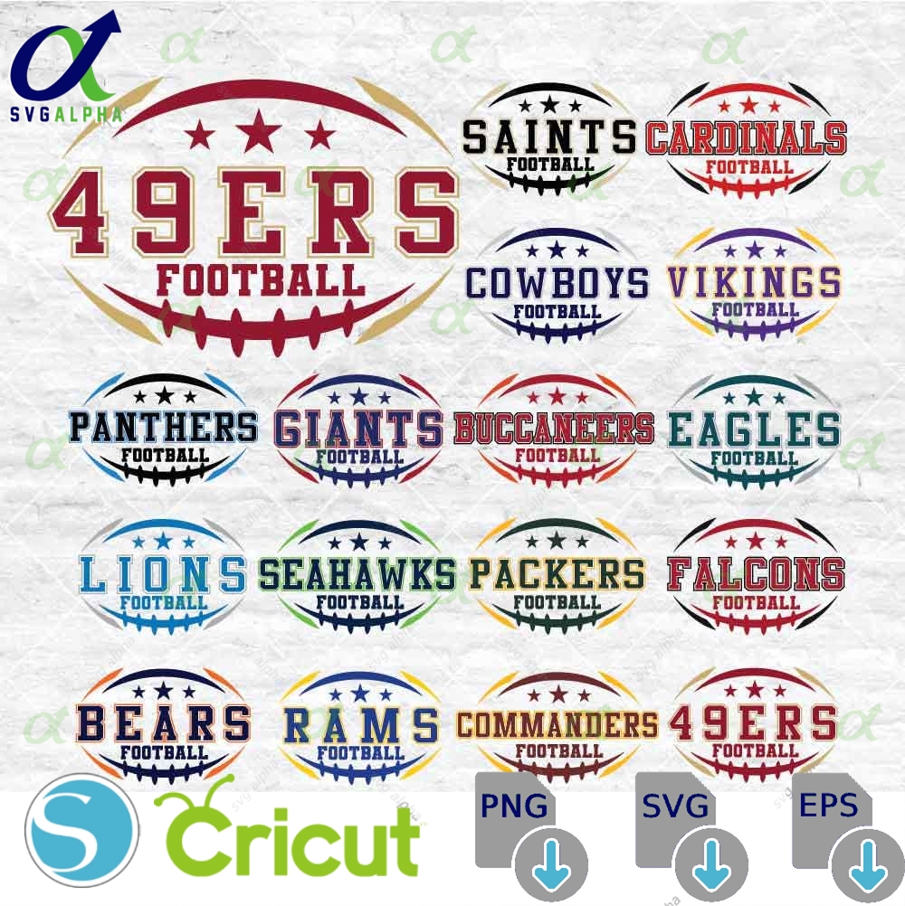 Football Bundle Svg Football Team Svg Cowboys Football Svg Sports Svg Football Shirt Sublimation Designs Png Dxf Jpg Eps